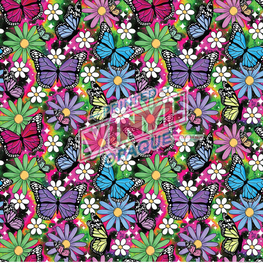 Printed Vinyl - Neon Butterflies | Printed Vinyl from The Glitter Guy