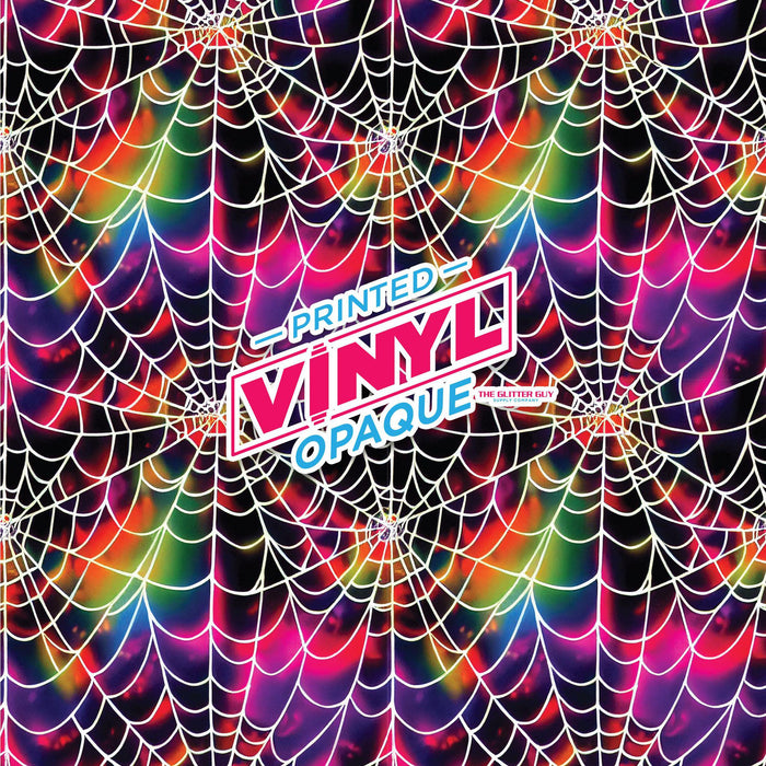 Printed Vinyl - Neon Webs | Printed Vinyl from The Glitter Guy