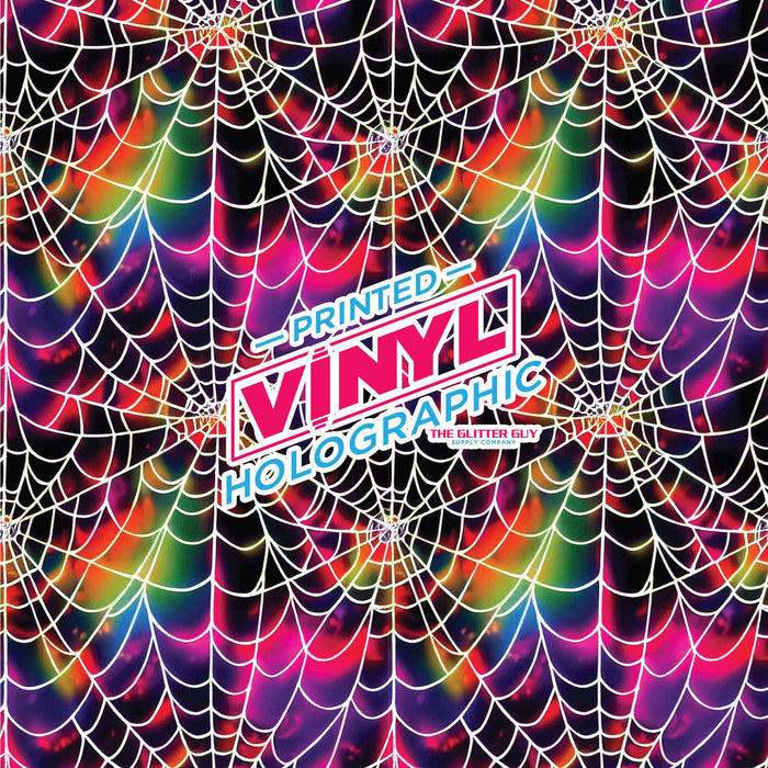 Printed Vinyl - Neon Webs | Printed Vinyl from The Glitter Guy