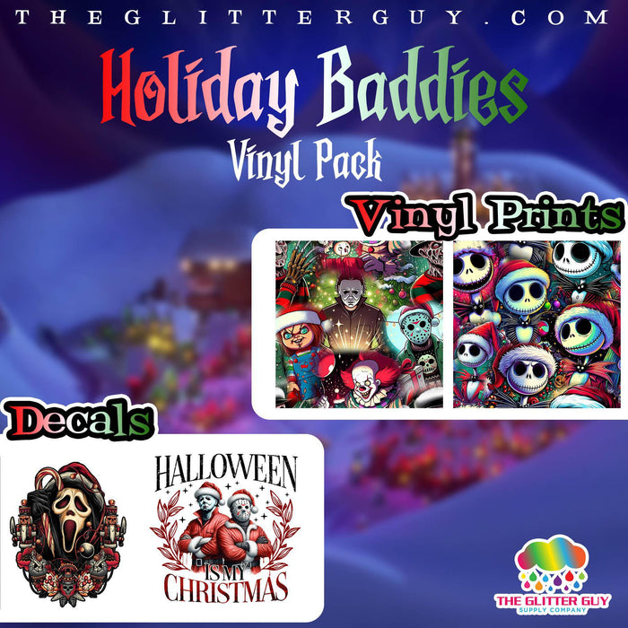 Printed Vinyl Packs - Holiday Baddies Vinyl Pack | Printed Vinyl from The Glitter Guy