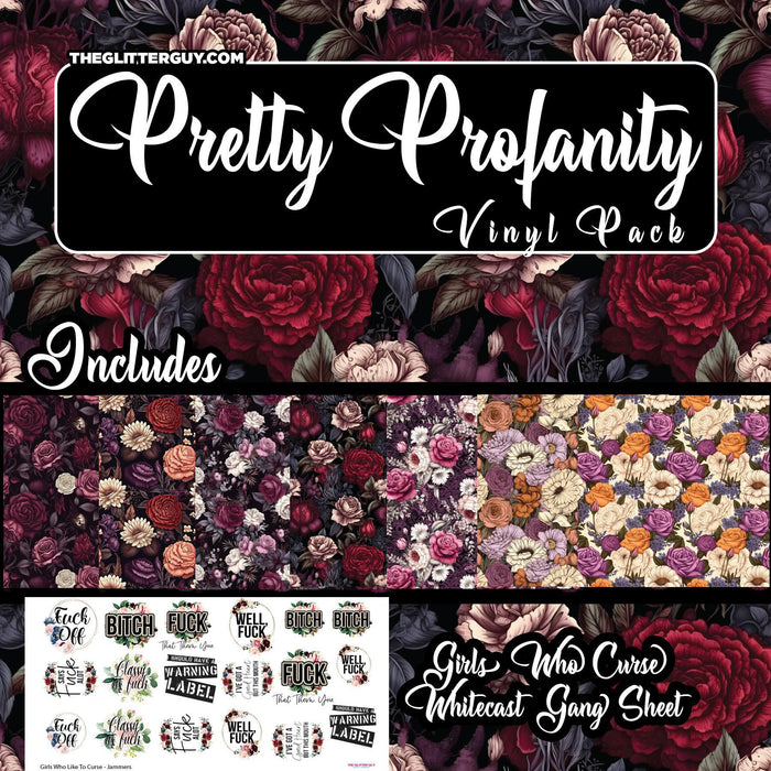 Printed Vinyl Packs - Pretty Profanity | Printed Vinyl from The Glitter Guy