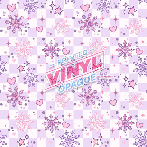Printed Vinyl - Pastel Snowflakes | Printed Vinyl from The Glitter Guy