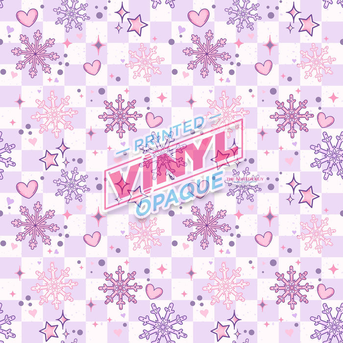 Printed Vinyl - Pastel Snowflakes | Printed Vinyl from The Glitter Guy