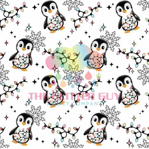 Printed Vinyl - Penguin Lights | Printed Vinyl from The Glitter Guy