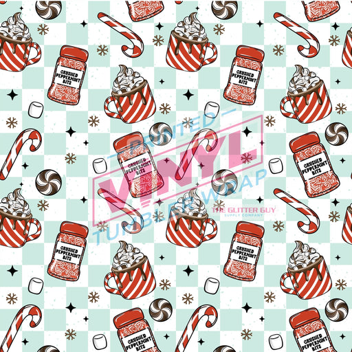 Printed Vinyl - Peppermint | Printed Vinyl from The Glitter Guy