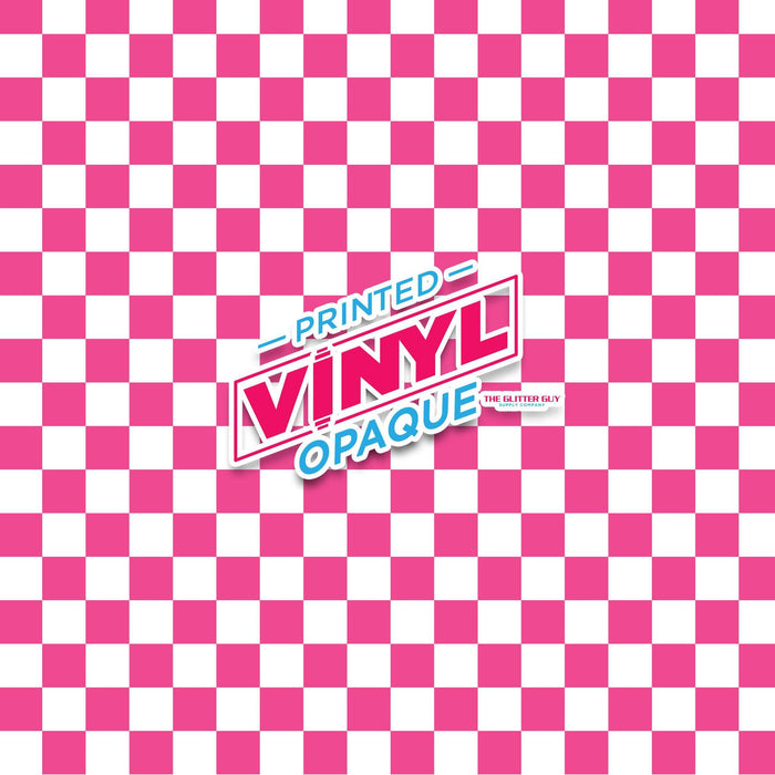 Printed Vinyl - Pink Checkered | Printed Vinyl from The Glitter Guy