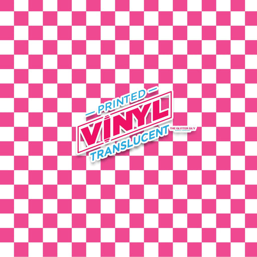 Printed Vinyl - Pink Checkered | Printed Vinyl from The Glitter Guy