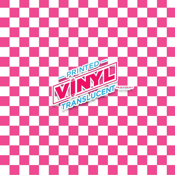 Printed Vinyl - Pink Checkered | Printed Vinyl from The Glitter Guy