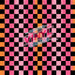 Printed Vinyl - Pink & Orange Checkered | from The Glitter Guy