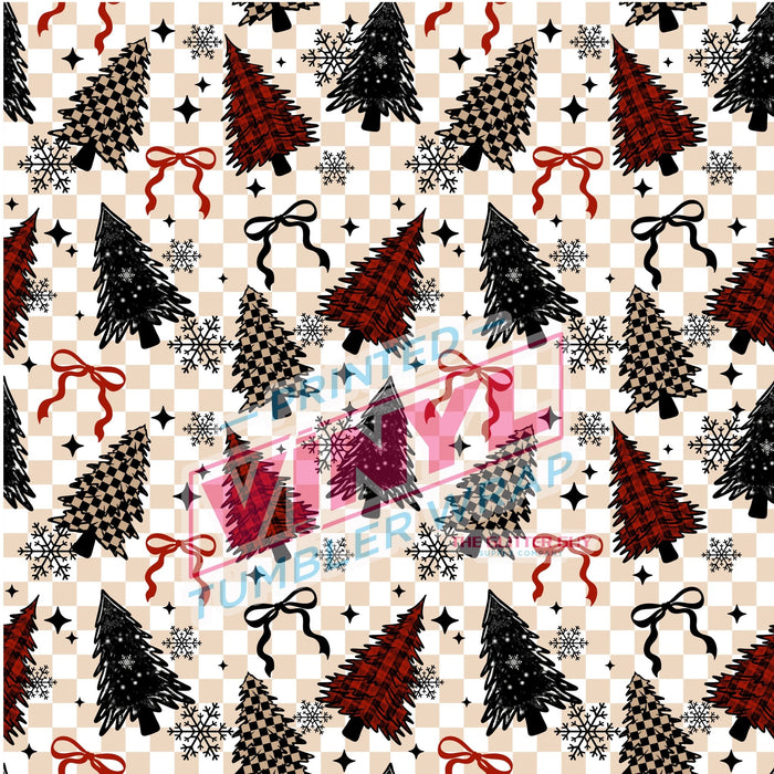 Printed Vinyl - Plaid Trees | Printed Vinyl from The Glitter Guy