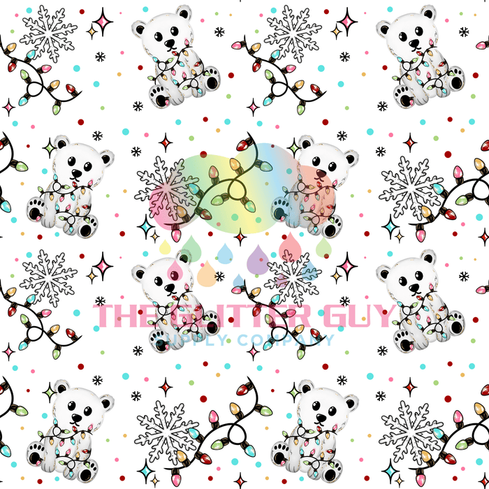 Printed Vinyl - Polar Bear Lights | Printed Vinyl from The Glitter Guy