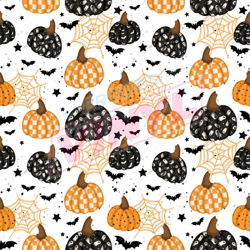 Printed Vinyl - Pumpkin Webs | Printed Vinyl from The Glitter Guy