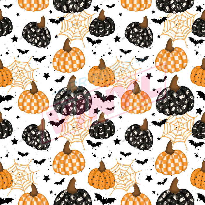 Printed Vinyl - Pumpkin Webs | Printed Vinyl from The Glitter Guy