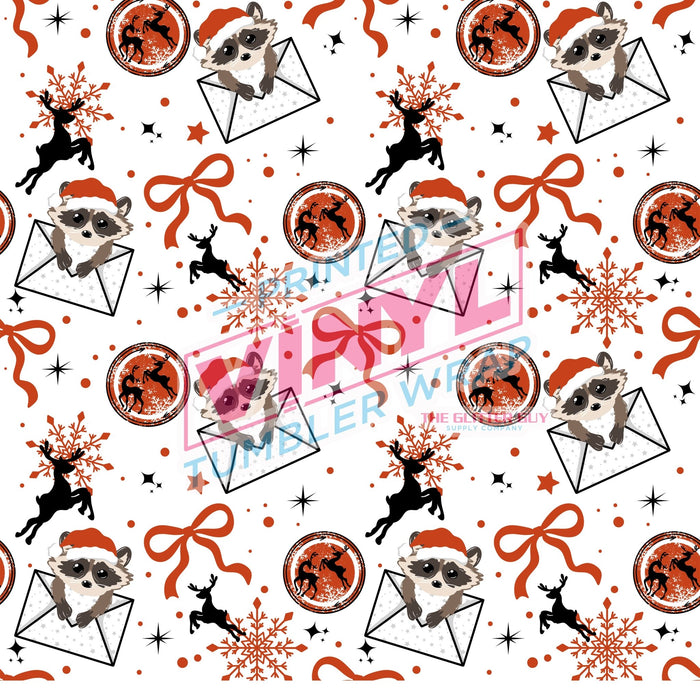 Printed Vinyl - Racoon Santa Letter | Printed Vinyl from The Glitter Guy