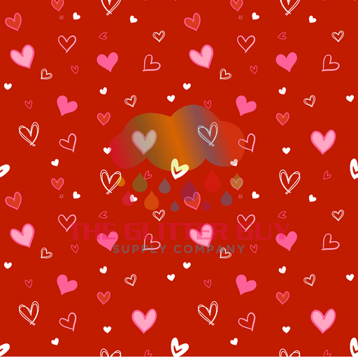 Printed Vinyl - Red Hearts | Printed Vinyl from The Glitter Guy