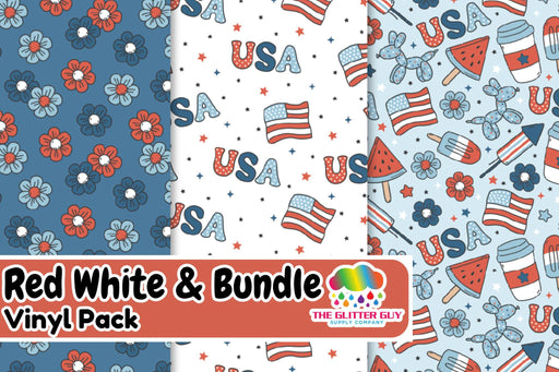 Printed Vinyl - Red White & Bundle | Printed Vinyl from The Glitter Guy