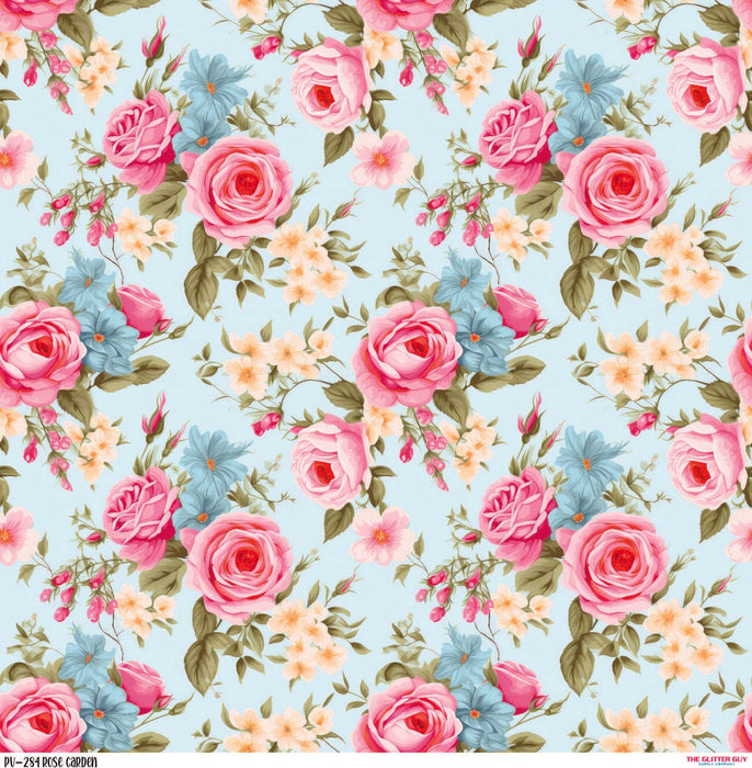 Printed Vinyl - Rose Garden | Printed Vinyl from The Glitter Guy