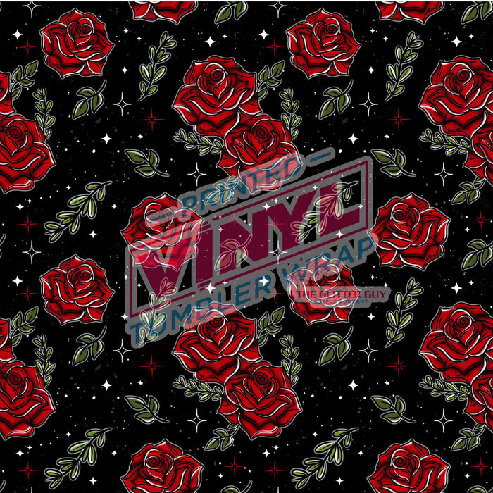 Printed Vinyl - Roses | Printed Vinyl from The Glitter Guy