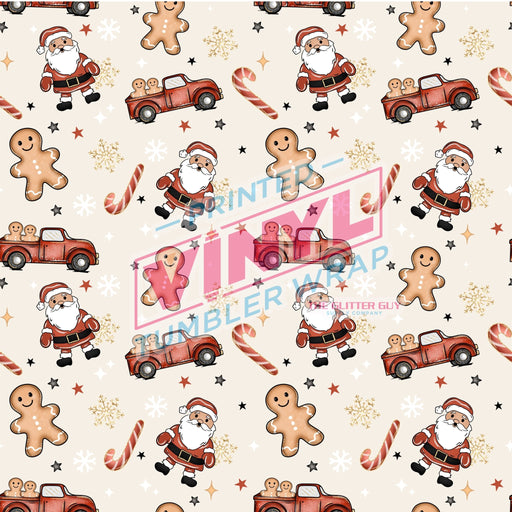 Printed Vinyl - Santa Cookies 504 | Printed Vinyl from The Glitter Guy