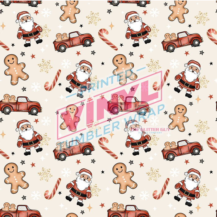 Printed Vinyl - Santa Cookies 504 | Printed Vinyl from The Glitter Guy