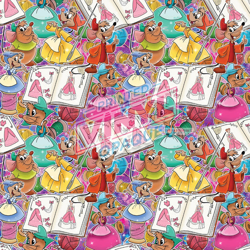 Printed Vinyl - Sewing Mice | Printed Vinyl from The Glitter Guy
