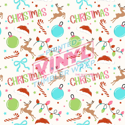 Printed Vinyl - Simple Christmas Colors | Printed Vinyl from The Glitter Guy
