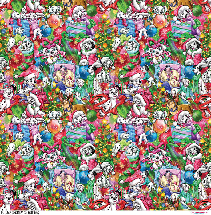 Printed Vinyl - Sketchy Dalmatians | Printed Vinyl from The Glitter Guy