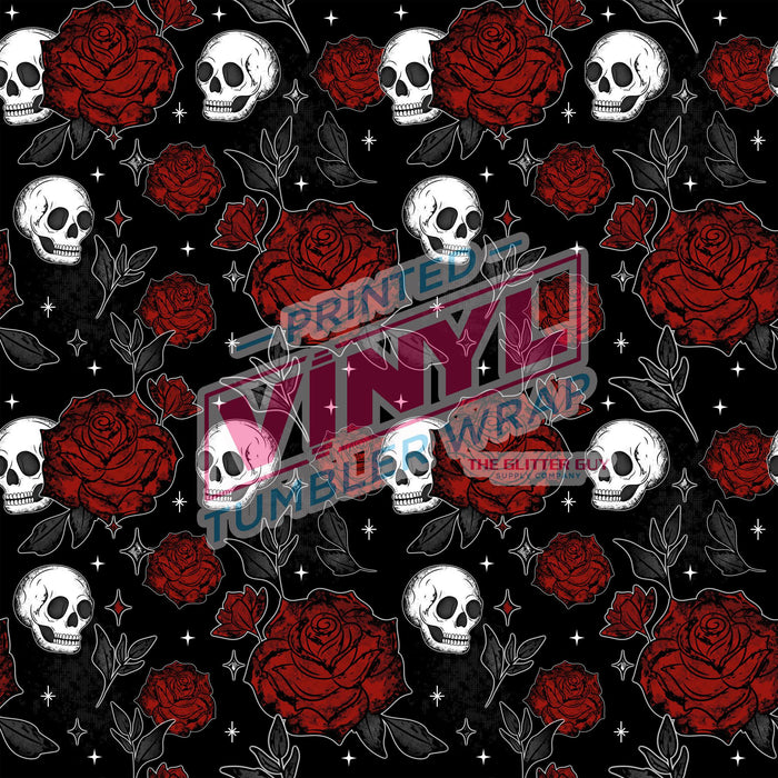 Printed Vinyl - Skull Roses | from The Glitter Guy