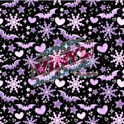 Printed Vinyl - Snowflake Bats | Printed Vinyl from The Glitter Guy