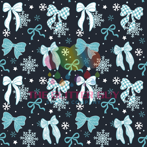 Printed Vinyl - Snowflake Bows | Printed Vinyl from The Glitter Guy
