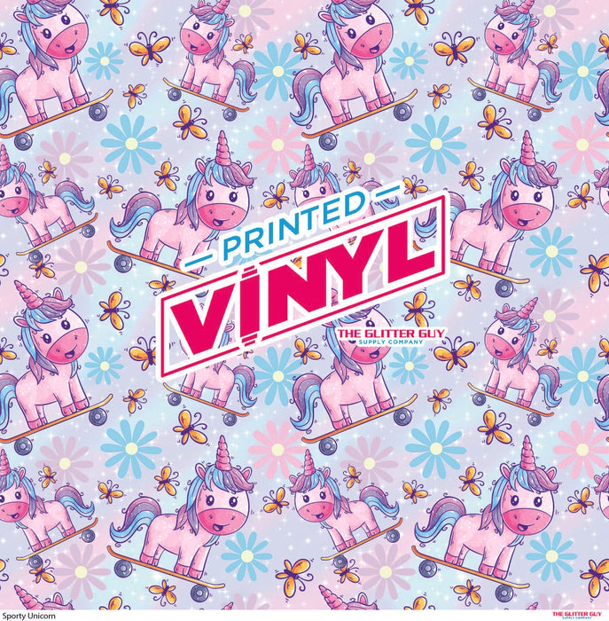 Printed Vinyl - Sporty Unicorn | Printed Vinyl from The Glitter Guy