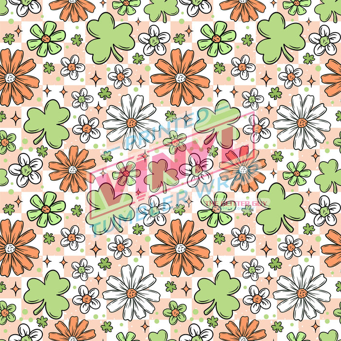 Printed Vinyl - St Patty's Florals | Printed Vinyl from The Glitter Guy
