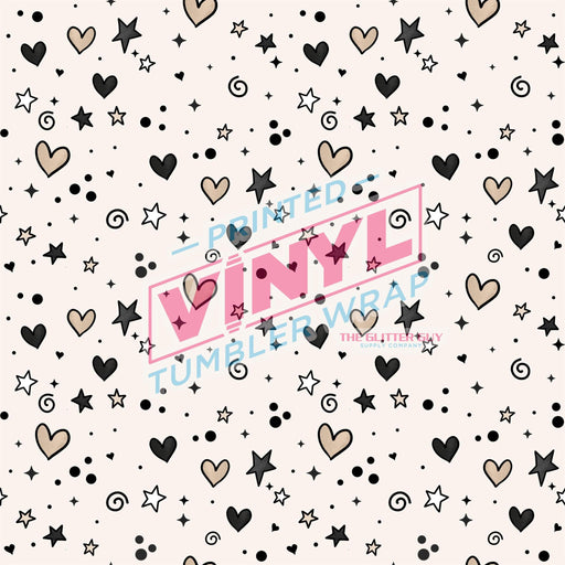 Printed Vinyl - Stationary Doodles | Printed Vinyl from The Glitter Guy