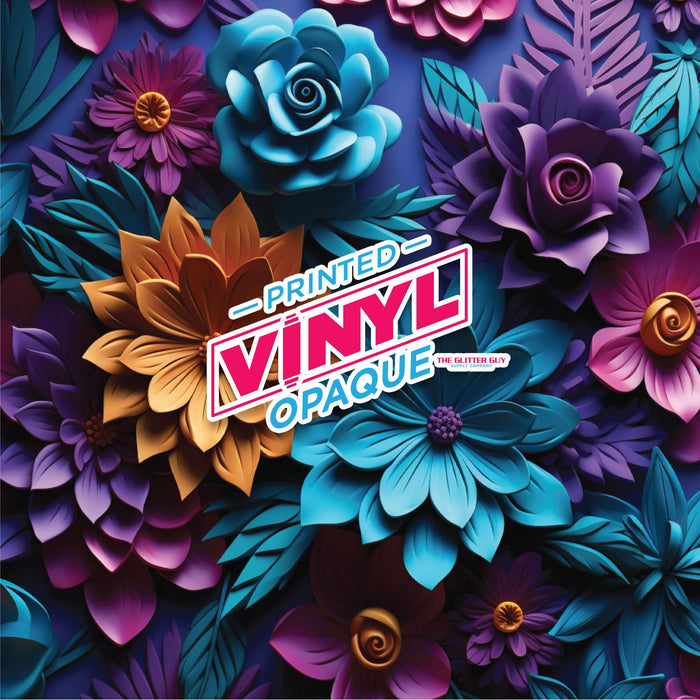 Printed Vinyl - Summer Flowers 3D | Printed Vinyl from The Glitter Guy