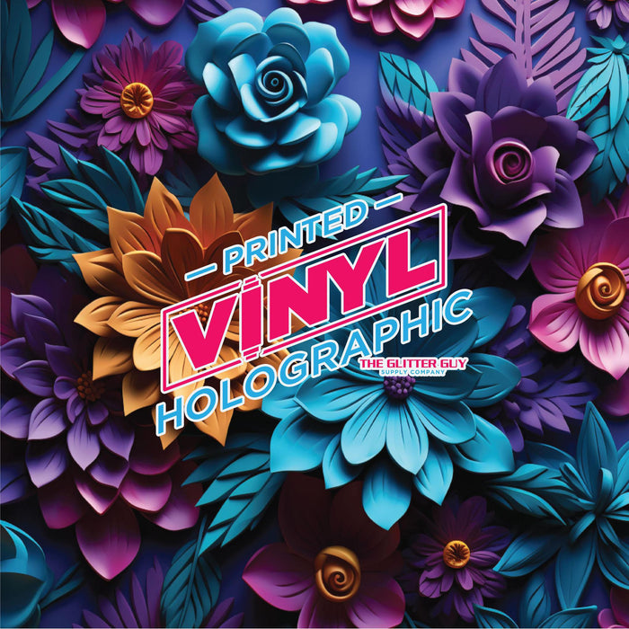 Printed Vinyl - Summer Flowers 3D | Printed Vinyl from The Glitter Guy