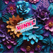 Printed Vinyl - Summer Flowers 3D | Printed Vinyl from The Glitter Guy