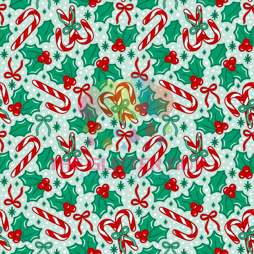 Printed Vinyl - Sweet Holly Lt Green | Printed Vinyl from The Glitter Guy
