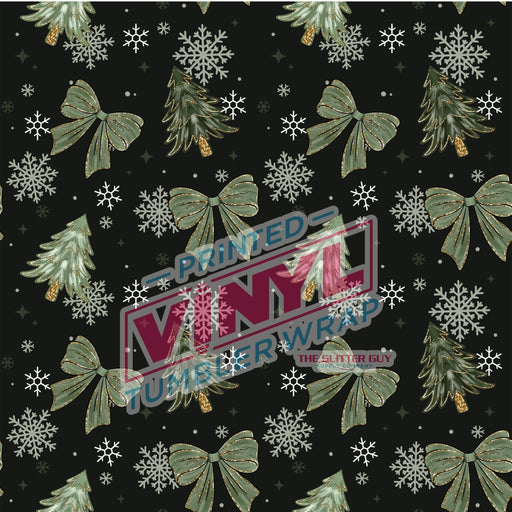 Printed Vinyl - Trees & Bows | Printed Vinyl from The Glitter Guy