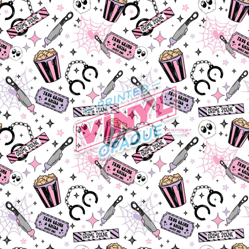 Printed Vinyl - True Crime & Chill White | from The Glitter Guy