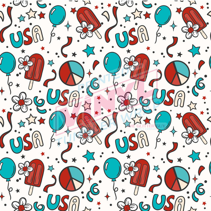 Printed Vinyl - USA Girly | Printed Vinyl from The Glitter Guy