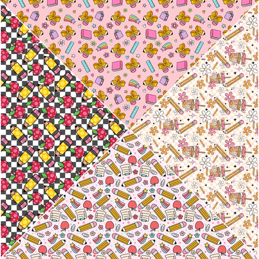 Printed Vinyl V Splits - Back To School | Printed Vinyl from The Glitter Guy