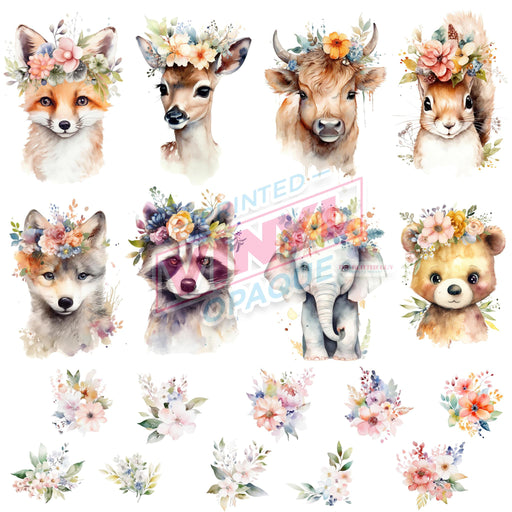 Printed Vinyl - Wildflower Friends Decal Sheet | Printed Vinyl from The Glitter Guy