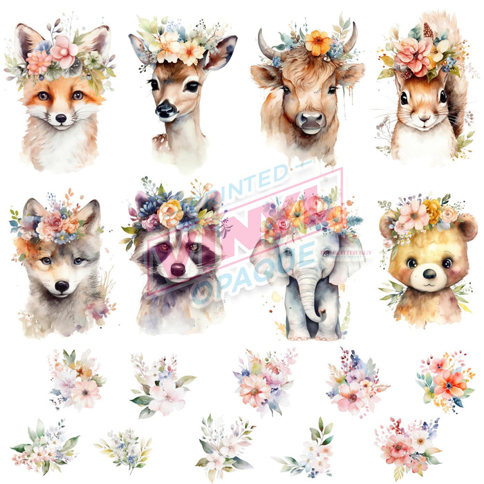 Printed Vinyl - Wildflower Friends Decal Sheet | Printed Vinyl from The Glitter Guy