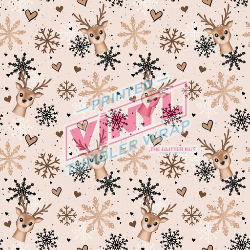 Printed Vinyl - Winter Deers | Printed Vinyl from The Glitter Guy