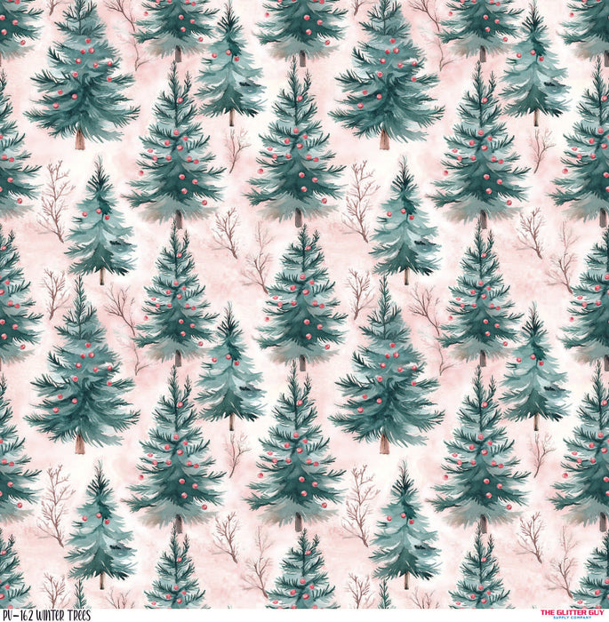 Printed Vinyl - Winter Trees | Printed Vinyl from The Glitter Guy