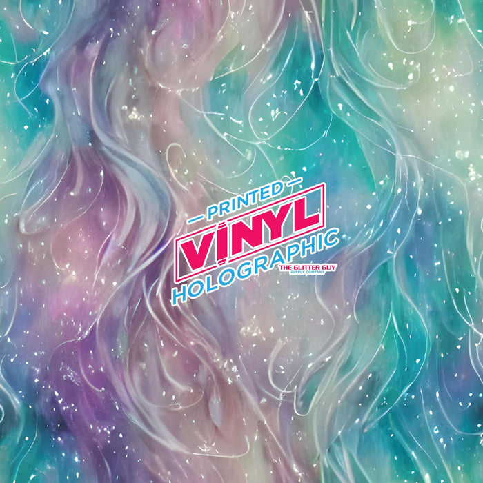 Printed Vinyl - Wisps - Holographic | Printed Vinyl from The Glitter Guy