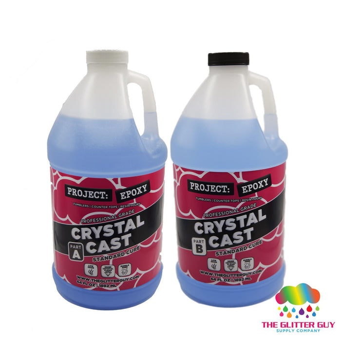 Project Epoxy: Crystal Cast - 128oz Kit (1 Gallon) | Epoxy from The Glitter Guy