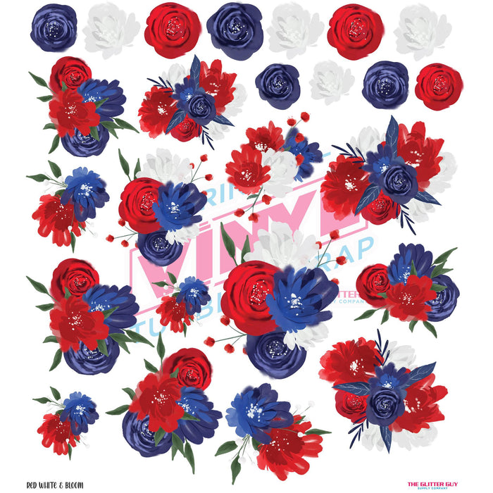 Red White & Bloom - Premade Gang Sheet | Gang Sheet from The Glitter Guy