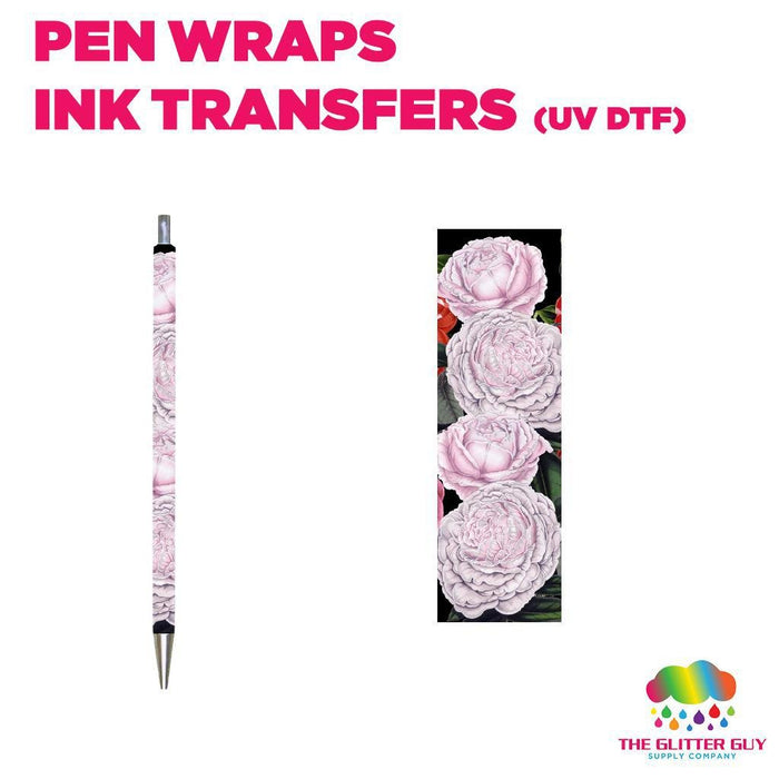 Row of Roses|Pen Wrap - Ink Transfers (UVDTF) | UVDTF from The Glitter Guy