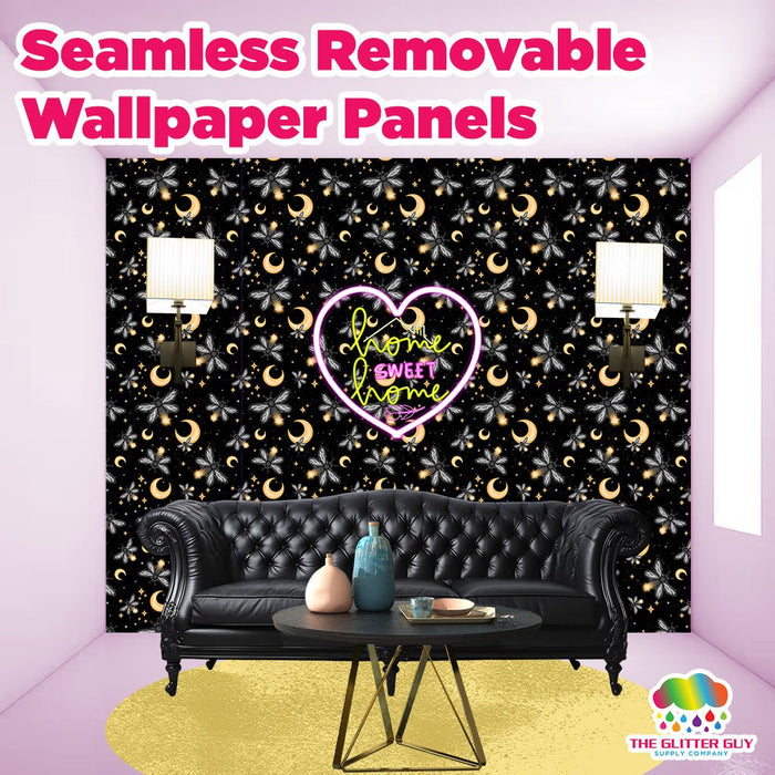 Seamless Removable Peel & Stick Wallpaper Panels | from The Glitter Guy